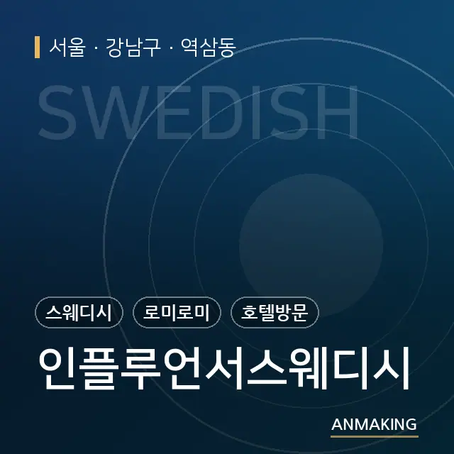 서울 강남구 인플루언서스웨디시 안내 이미지