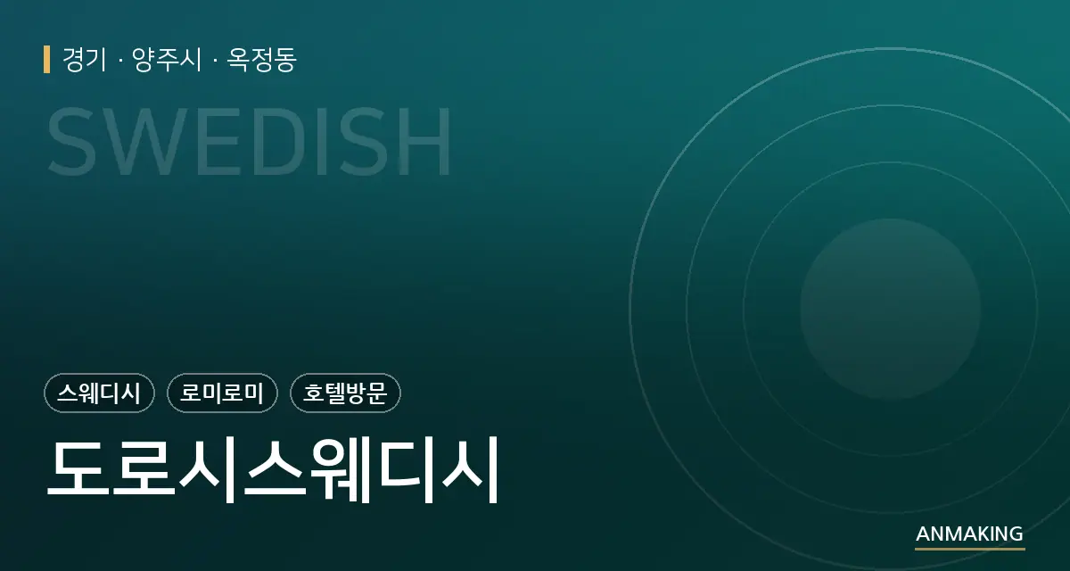 경기 양주시 도로시스웨디시 안내 이미지